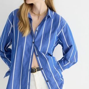 J.Crew Vertical Stripe Button Down
